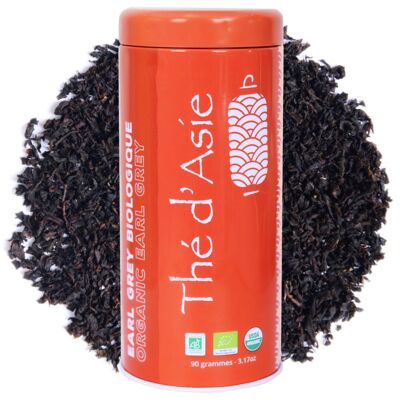 Organic black tea from Sri Lanka - Earl Gray - Metal Box - bulk - 90g