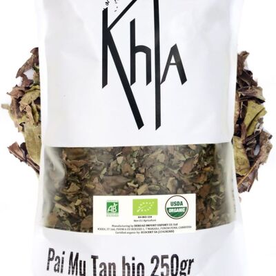Thé blanc bio de Chine - Paï Mu Tan - Poche vrac - 250g