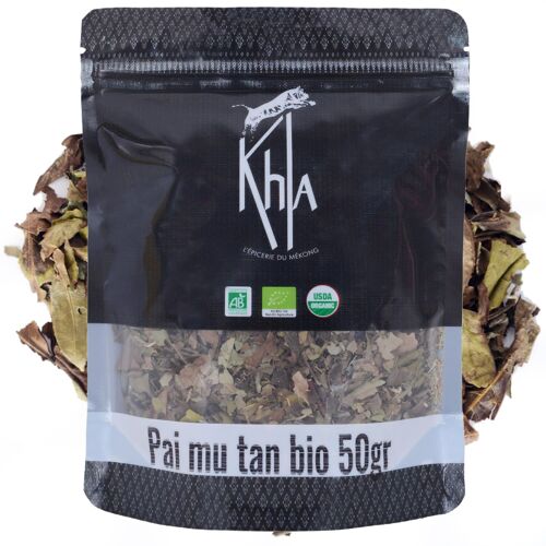 Thé blanc bio de Chine - Paï Mu Tan - Poche vrac - 50g