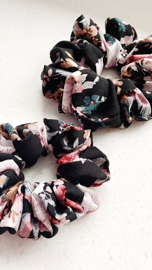Rosie Autumn Velvet Floral XL Scrunchie