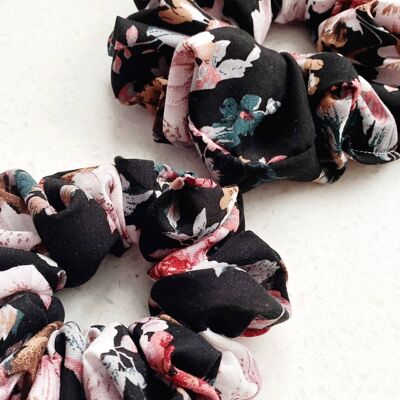 Rosie Autumn Velvet Floral XL Scrunchie