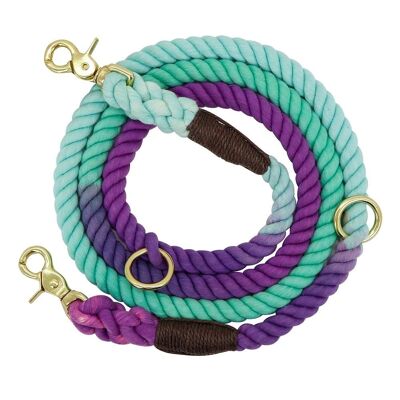 Stylish Pet Rope Leash:  Multifunctional & Suitable for large and small dogs - Purple / Green