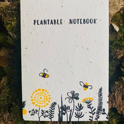 Plantanble Notepad A6 Bees Design