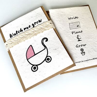 New Baby Girl Seed Card