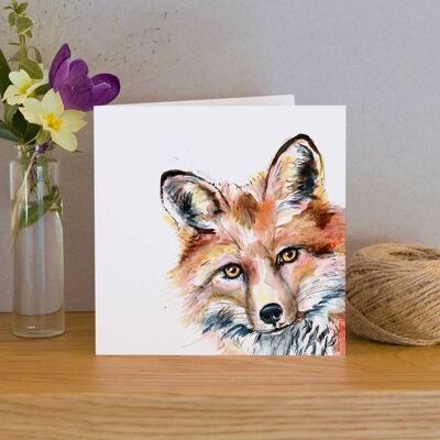 Inky Fox Blanko-Grußkarte