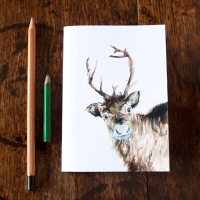 Inky Reindeer Eco A6 Notebook - Perfect for Christmas