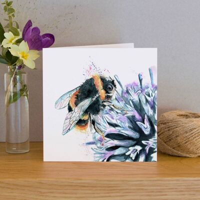 Inky Bumblebee Blanko-Grußkarte