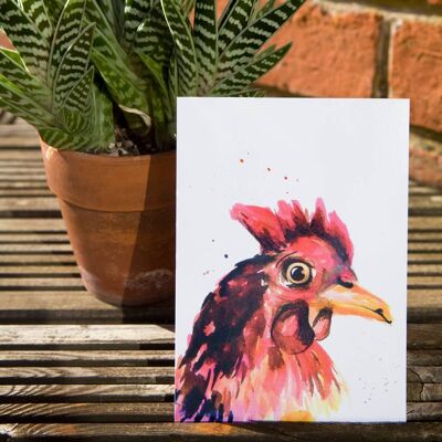 Cartoline di pollo color inchiostro
