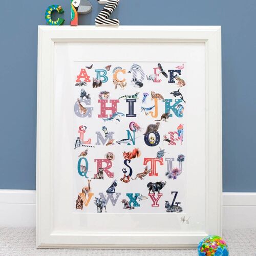 Inky Alphabet Luxury Giclee Unframed Print