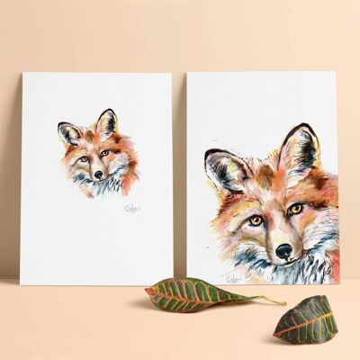 Inky Fox Luxury Giclee Unframed Print