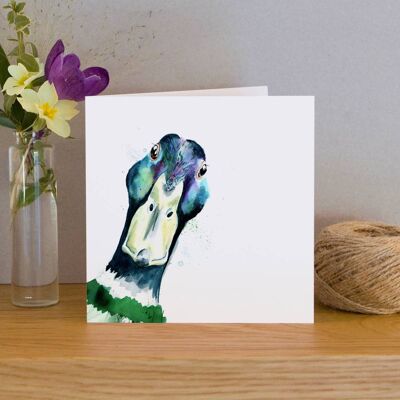 Carte de voeux vierge Inky Mallard