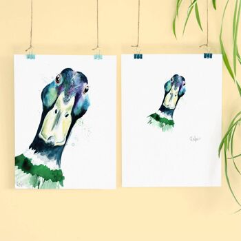 Impression giclée de luxe Inky Mallard sans cadre 2