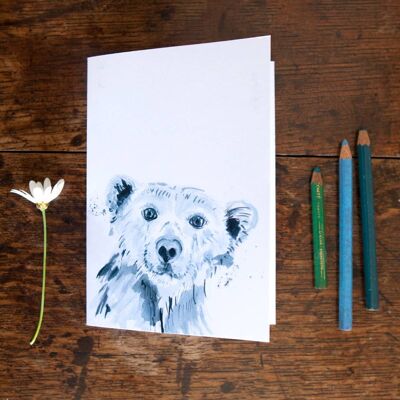 Inky Polar Bear Eco A6 Notizbuch - Perfekt für Weihnachten