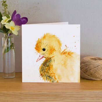 Carte de voeux vierge Inky Duckling 1