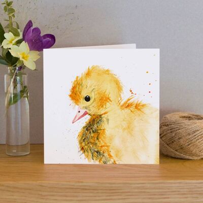 Inky Duckling Blank Greeting Card