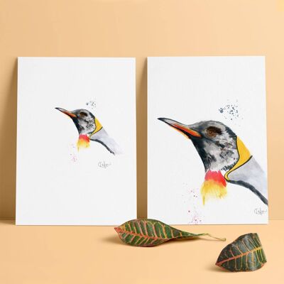 Inky Penguin Luxury Giclee Unframed Print