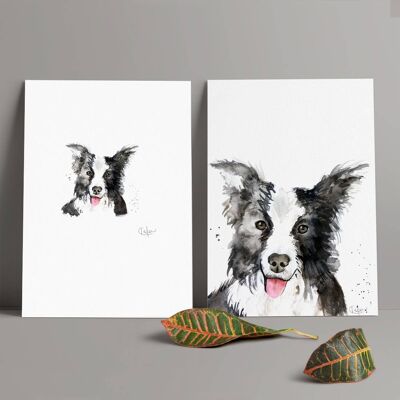 Impression giclée de luxe Inky Dog sans cadre