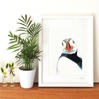 Inky Puffin Luxury Giclée Impression sans cadre 4