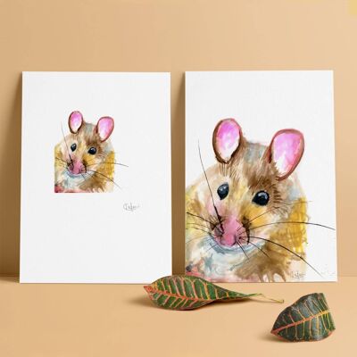 Impresión sin marco de Giclee de lujo de Inky Mouse