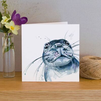 Inky Seal Blank Greeting Card