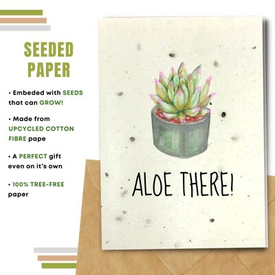Eco Friendly Greeting Card, Aloe There Pack Of 8