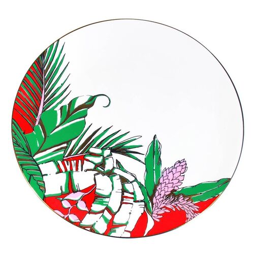 Fine Bone China Plate -  Christmas Winter Palm
