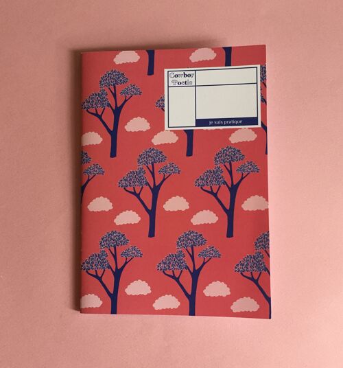 Cahier A5 "je suis pratique" Arbres bleus