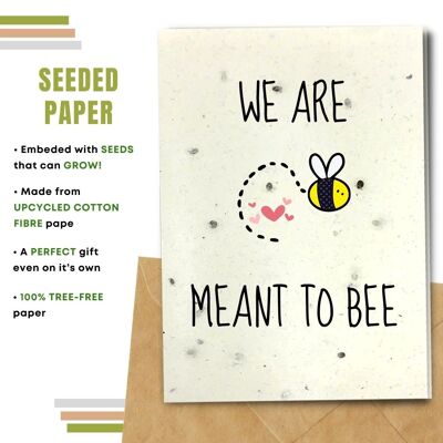 Plastic Free Greeting Card, Meant to Bee Pack Of 8