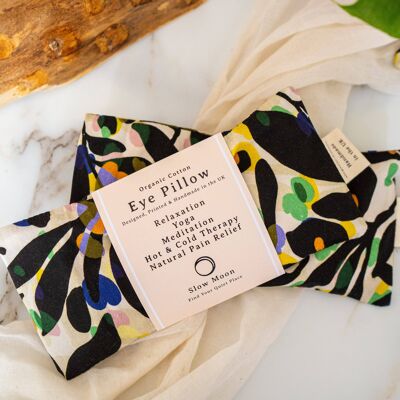 Organic Cotton Eye Pillow for Relaxation and Yoga - Fronds