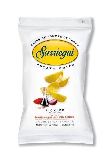 SARRIEGUI CHIPS DE POMMES DE TERRE MARINÉS AU VINAIGRE 125g 1