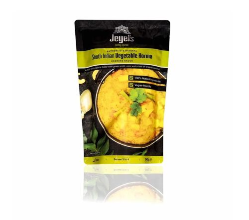 South Indian Vegetable Korma Cooking Sauce - 340g Mild No Preservatives Only Natural Ingredients - (Great taste Award Winner 2019)