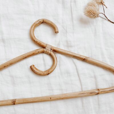 Curved Large Rattan Hanger Pair