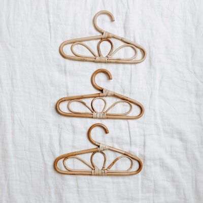 Floral Baby & Kids Rattan Hanger - Set of 3