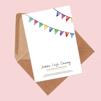 Carte A6 BUNTING JOYEUX ANNIVERSAIRE 2