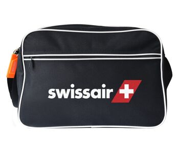 Swissair sac messenger noir 1