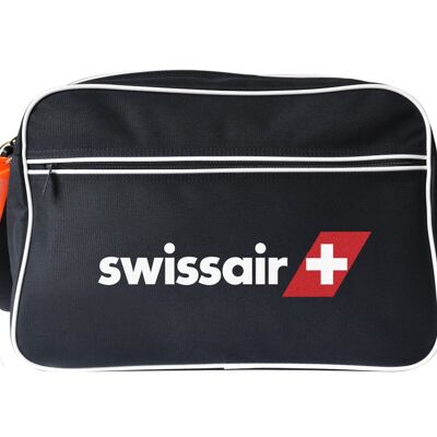 Swissair sac messenger noir