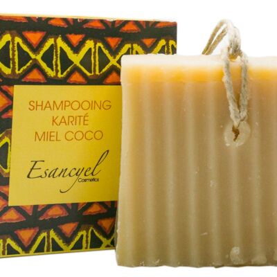 Solid Natural Shampoo - Karitè, cocco, miele - 120 gr - Saponificato a freddo