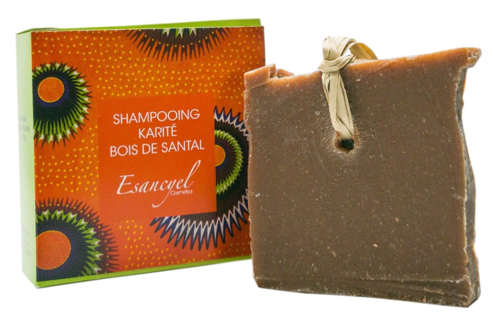 Shampoing Solide Naturel- Karité, Poudre de Santal-120 grs-Saponifié à froid