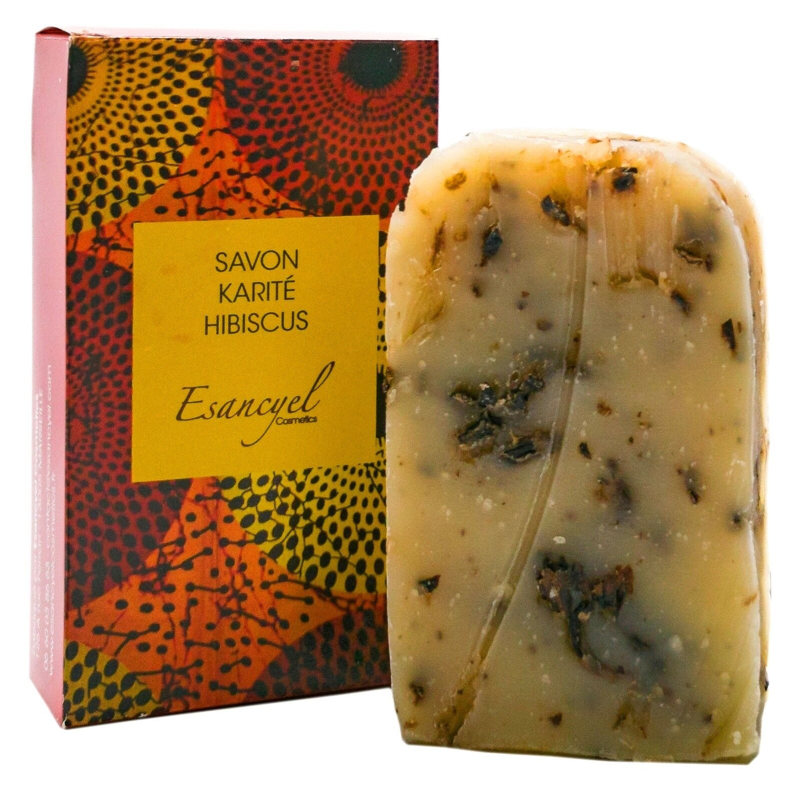 Savon karité, aux fleurs d'hibiscus -Saponifié à froid- 100ml