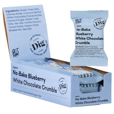 No-Bake Blueberry White Chocolate Crumble