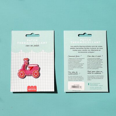 Parche termoadhesivo con purpurina - scooter