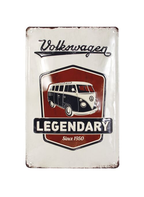 VOLKSWAGEN BUS VW T1 Bus Blechschild 20x30cm - Legendary