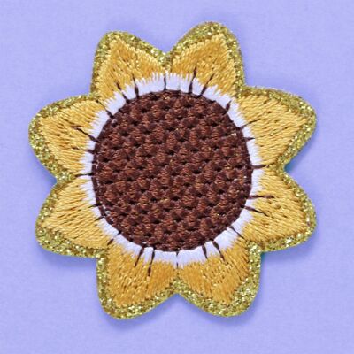 Patch termoadesiva glitter - girasole