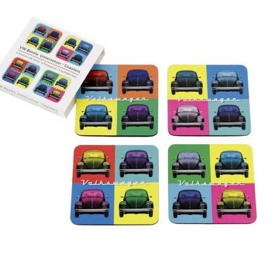 VOLKSWAGEN VW Bus Coaster, 4 pieces - Multicolor