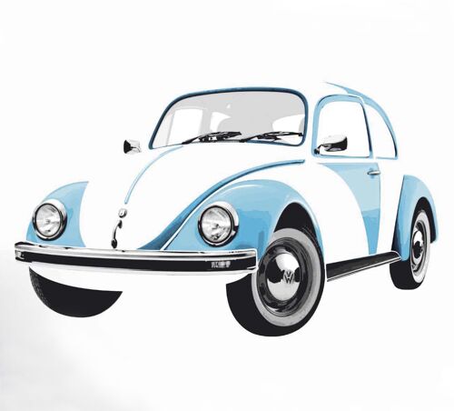 VOLKSWAGEN VW Coccinelle Sticker muraux - bleu