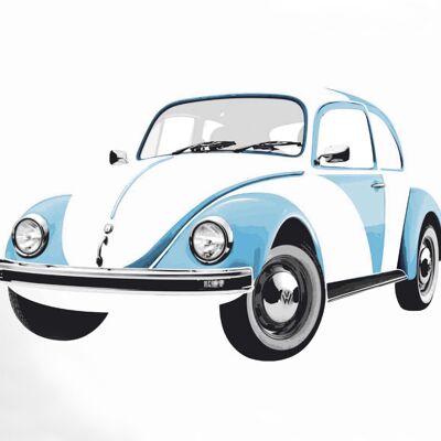 VOLKSWAGEN VW Escarabajo Adhesivo de pared - azul