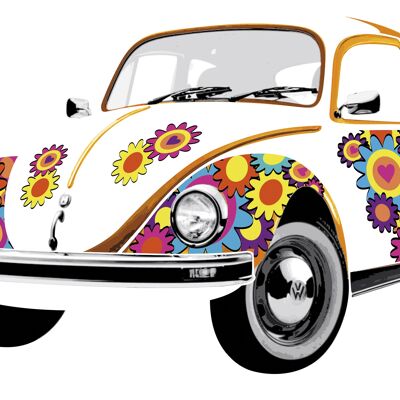 VOLKSWAGEN VW Käfer Wandtattoo - Blume