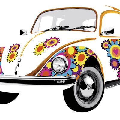 VOLKSWAGEN VW Escarabajo Vinilo decorativo - Flor