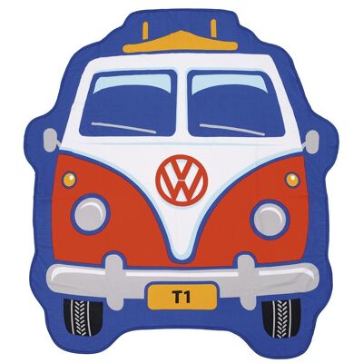 VOLKSWAGEN BUS VW T1 Bus Children's beach towel - front / red