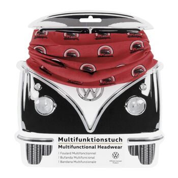 VOLKSWAGEN BUS VW T1 Combi Foulard Tubulaire - Vintage Logo/rouge 3